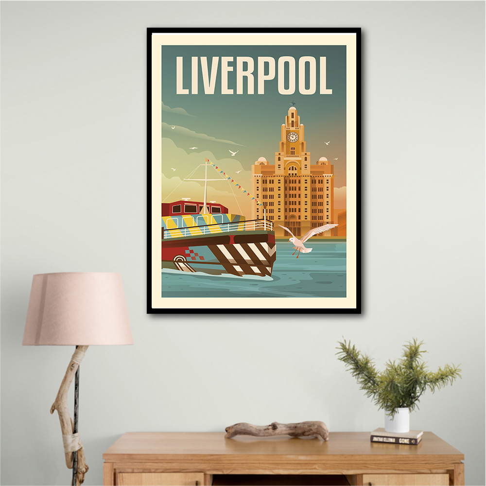 Liverpool Liver Building Travel Print