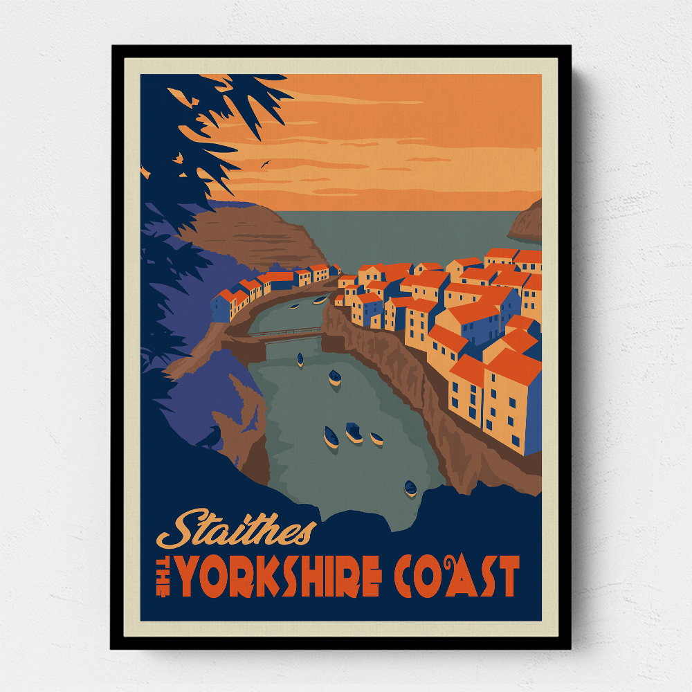 Staithes Yorkshire Travel Print