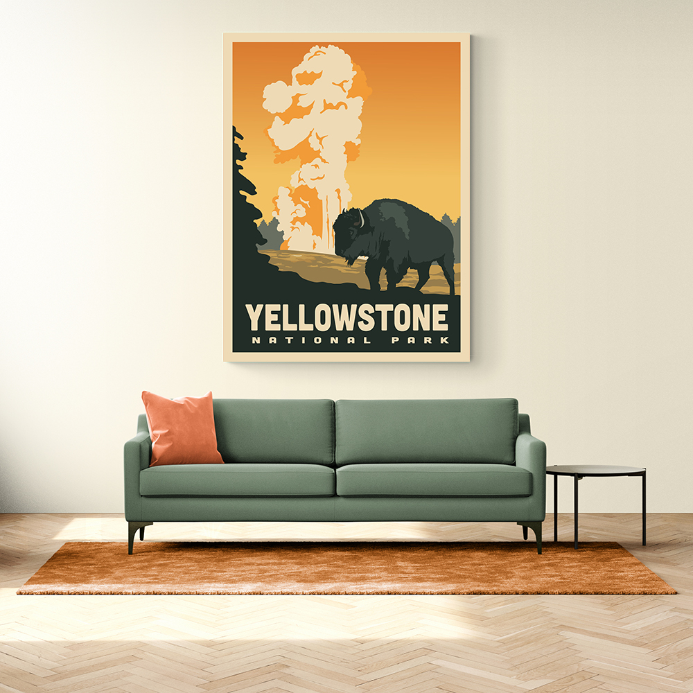 Yellowstone National Park Travel Print