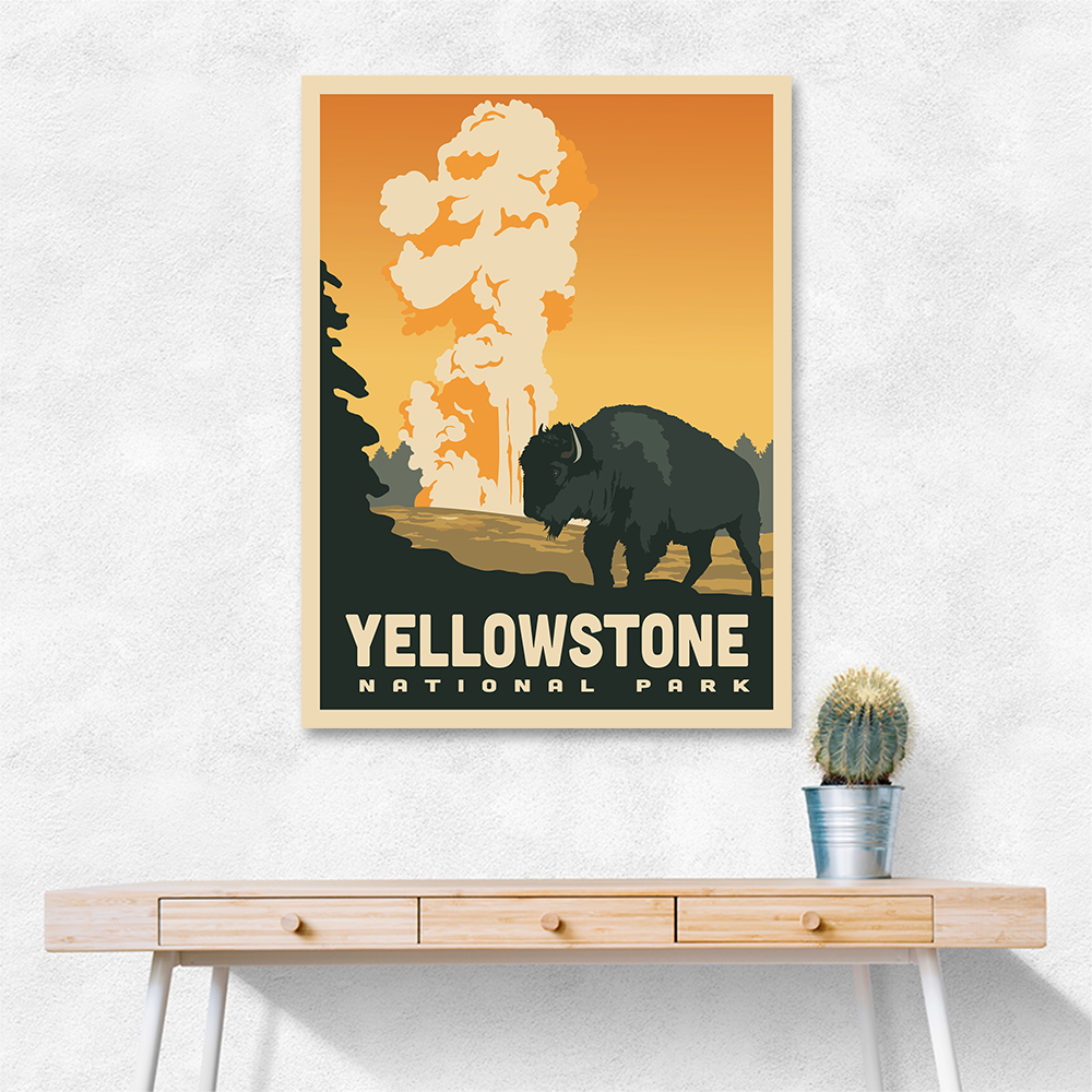 Yellowstone National Park Travel Print