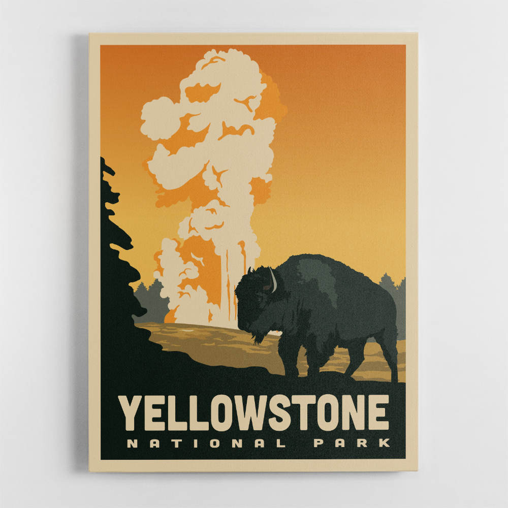 Yellowstone National Park Travel Print