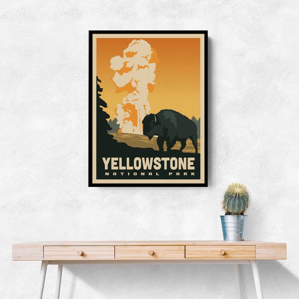 Yellowstone National Park Travel Print