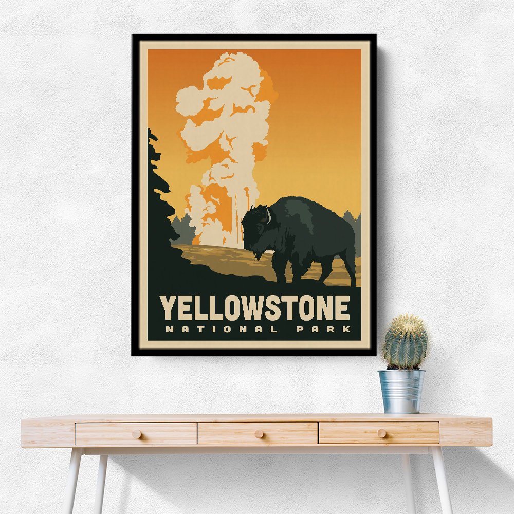 Yellowstone National Park Travel Print