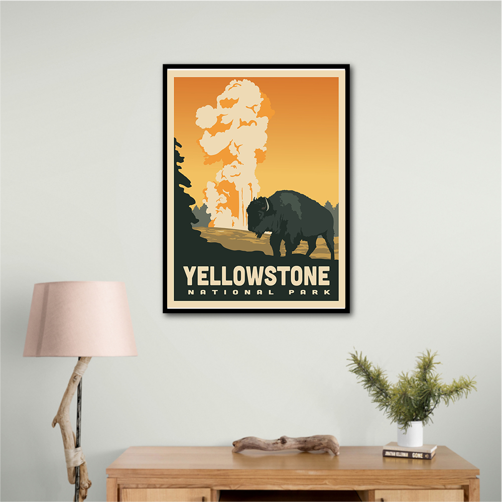 Yellowstone National Park Travel Print