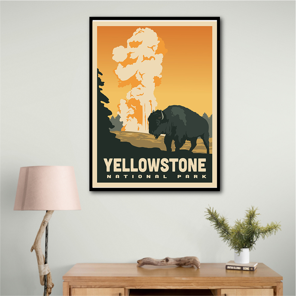 Yellowstone National Park Travel Print