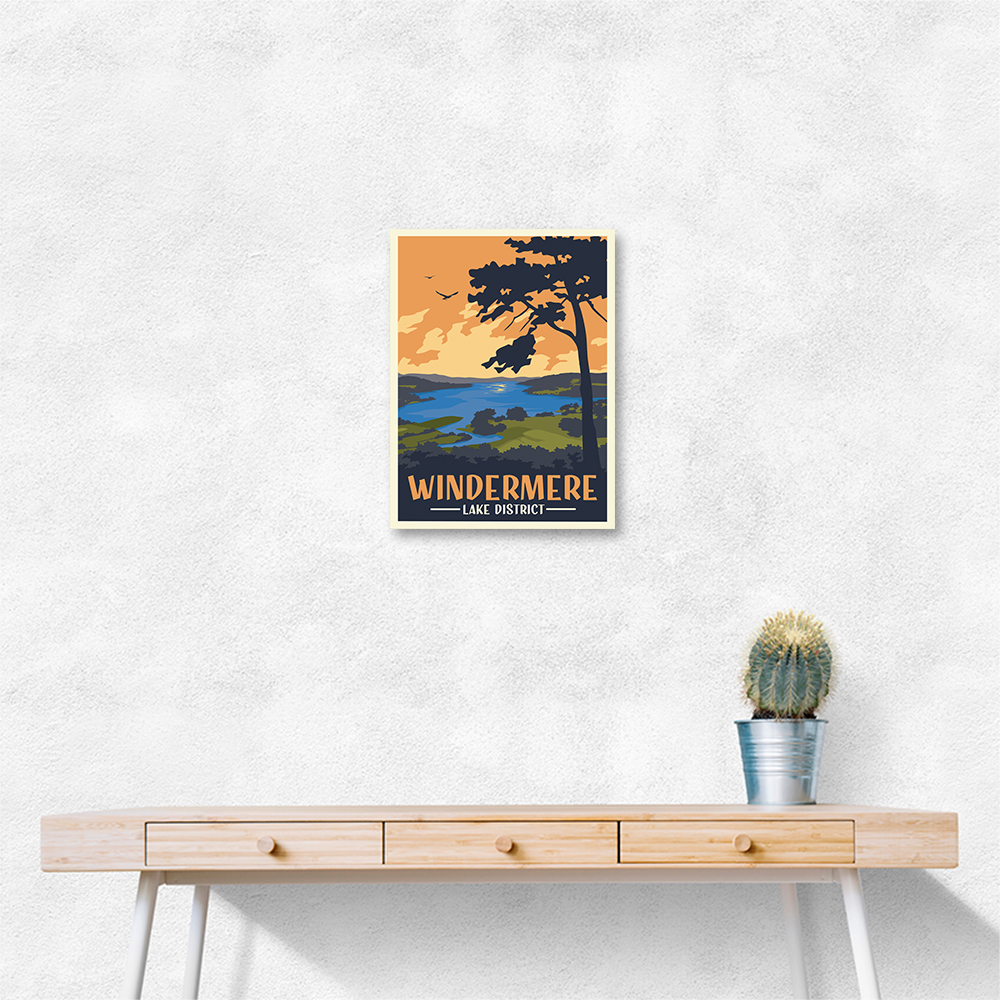 Windermere Lake District Travel Print