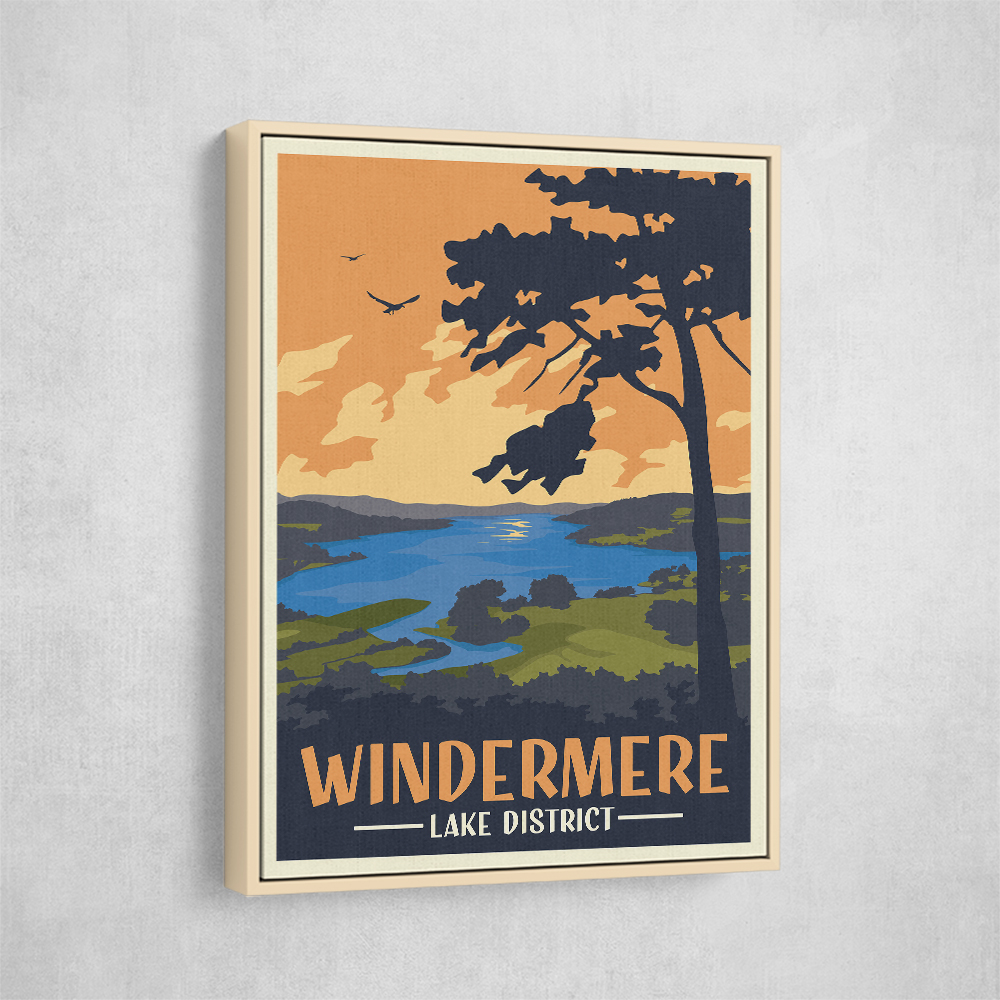 Windermere Lake District Travel Print