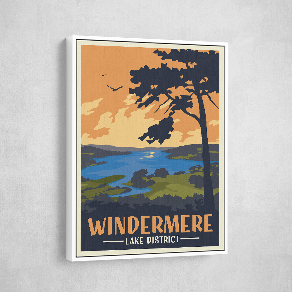 Windermere Lake District Travel Print