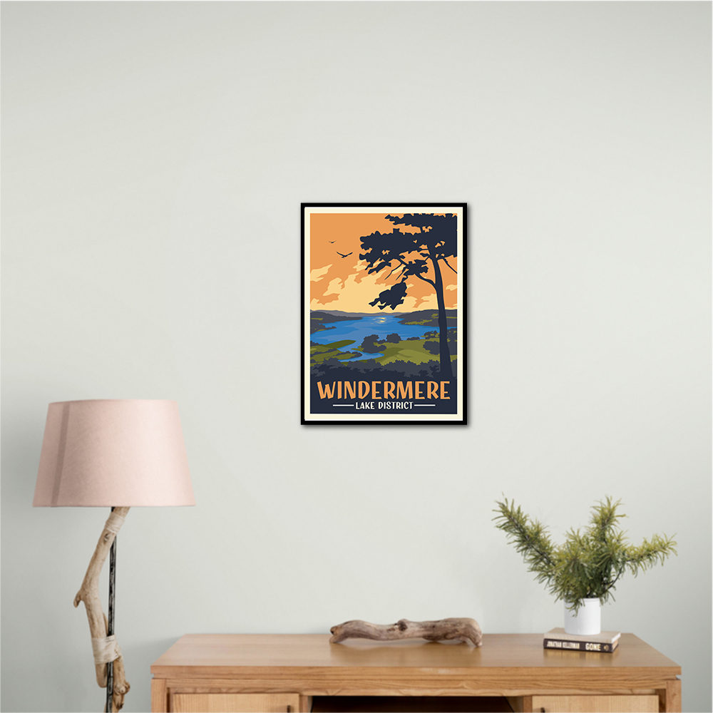 Windermere Lake District Travel Print