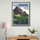 Zion National Park Travel Print