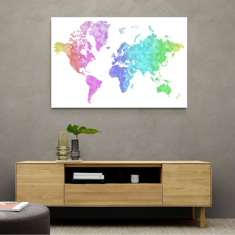 Jude watercolor world map