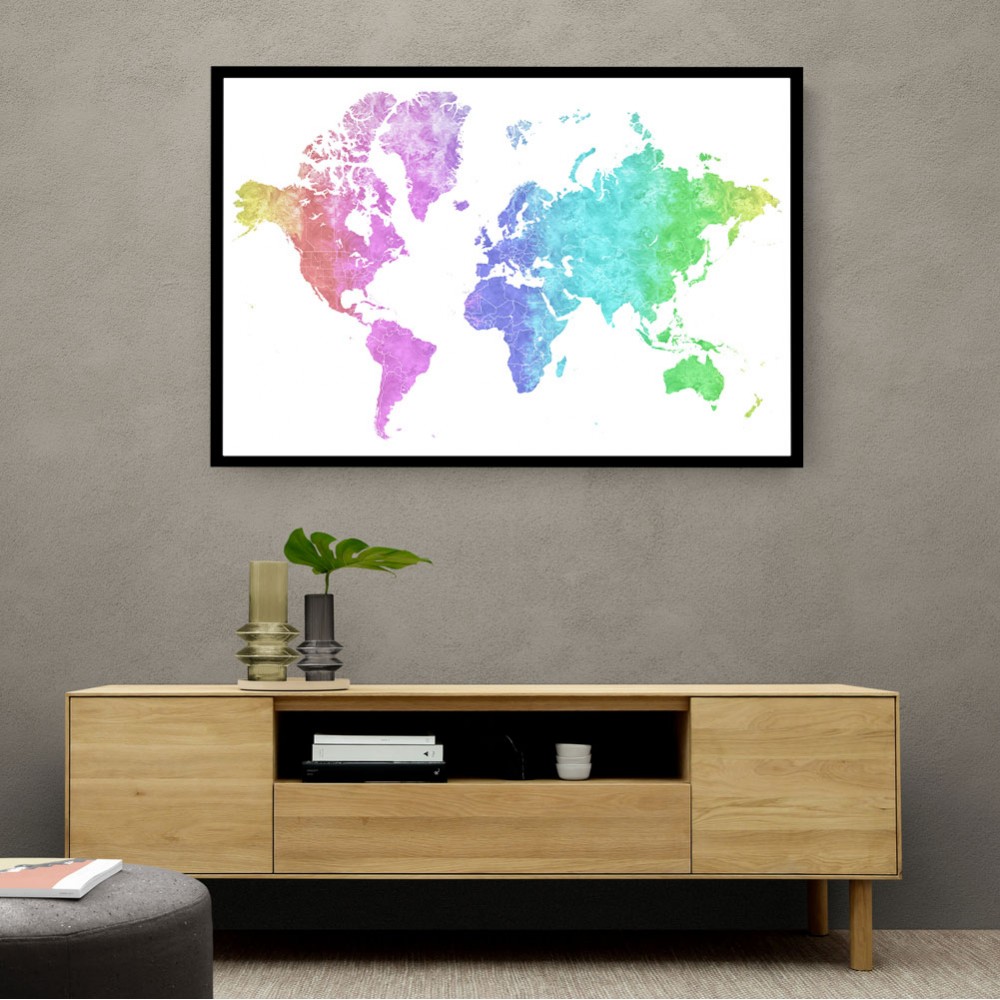 Jude watercolor world map