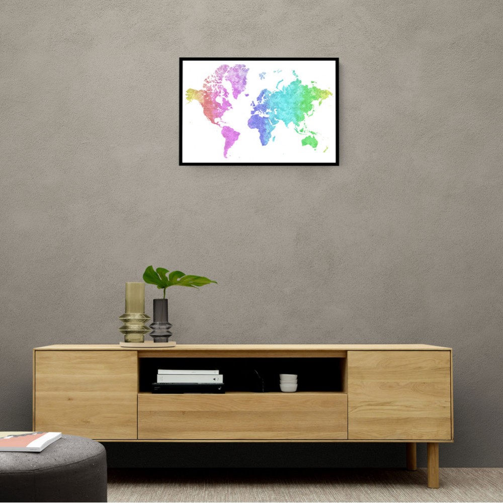 Jude watercolor world map