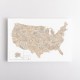 Taupe watercolor US map