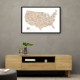 Taupe watercolor US map