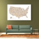 Taupe watercolor US map