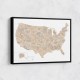 Taupe watercolor US map