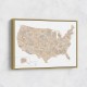 Taupe watercolor US map