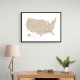 Taupe watercolor US map