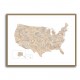 Taupe watercolor US map