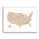 Taupe watercolor US map