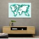 Teal strokes world map