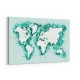 Teal strokes world map