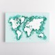 Teal strokes world map