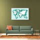 Teal strokes world map