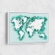 Teal strokes world map