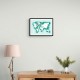 Teal strokes world map