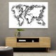 Gray Strokes World Map