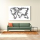 Gray Strokes World Map