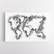 Gray Strokes World Map