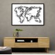 Gray Strokes World Map