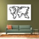 Gray Strokes World Map