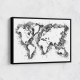 Gray Strokes World Map