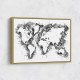 Gray Strokes World Map