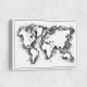 Gray Strokes World Map