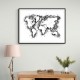 Gray Strokes World Map