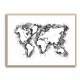 Gray Strokes World Map