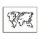 Gray Strokes World Map