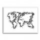 Gray Strokes World Map