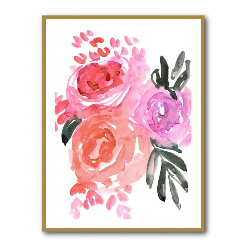 Maeko loose watercolor florals I