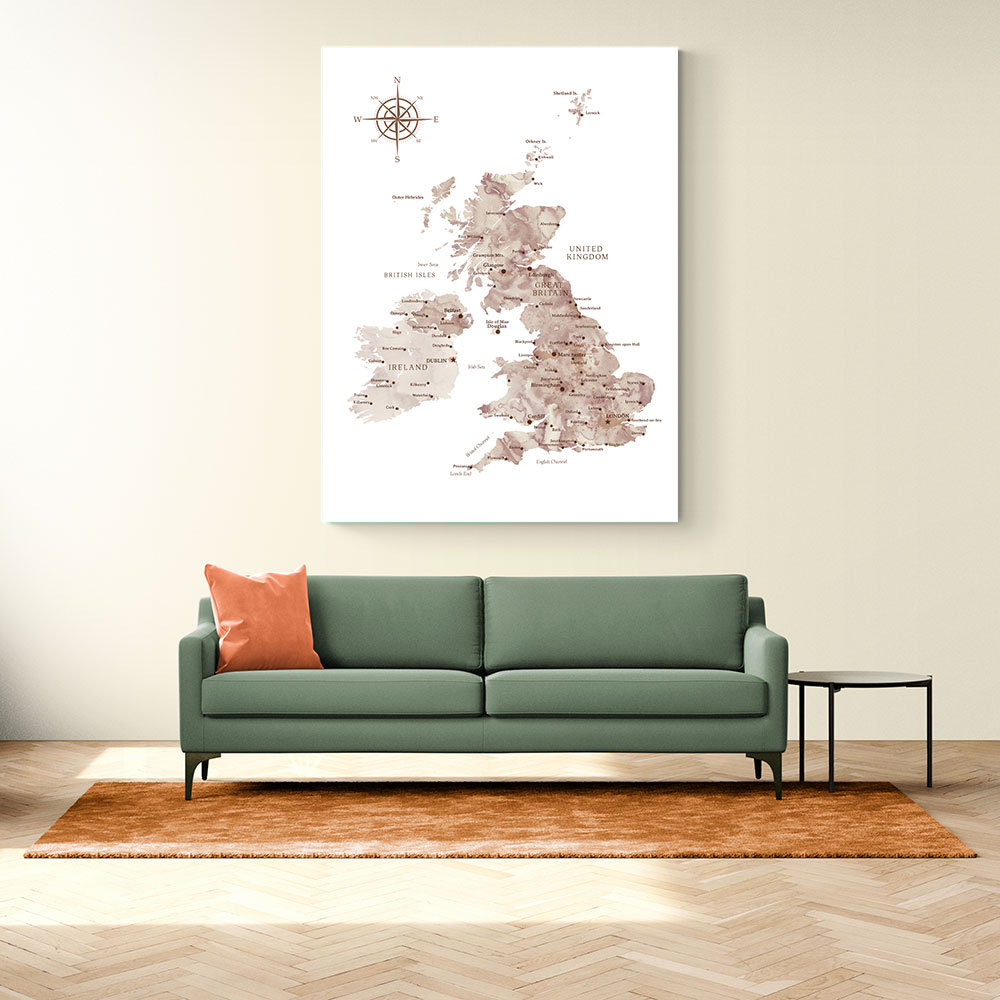 Taupe map of the United Kingdom