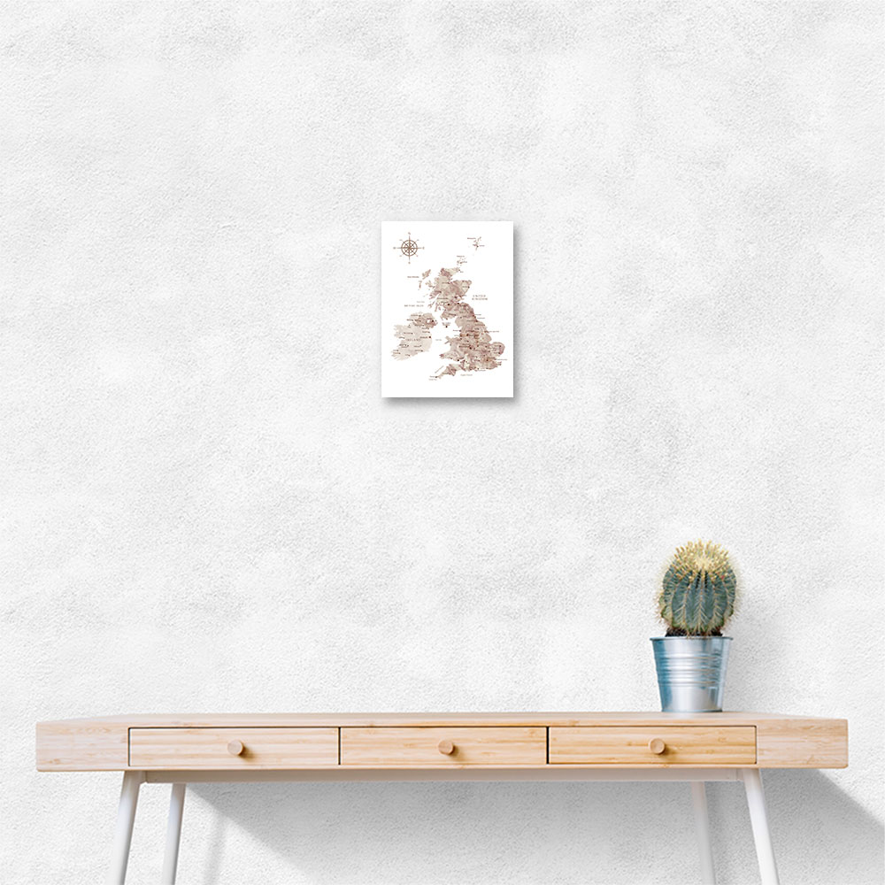 Taupe map of the United Kingdom