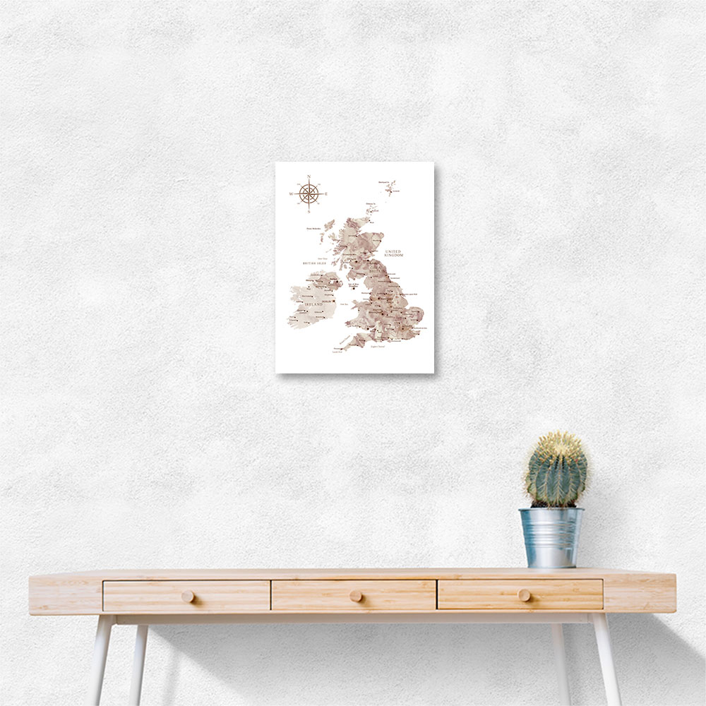 Taupe map of the United Kingdom