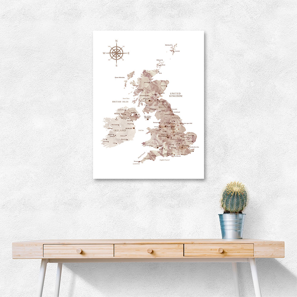 Taupe map of the United Kingdom