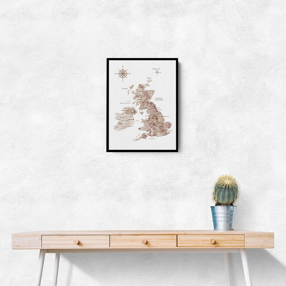 Taupe map of the United Kingdom