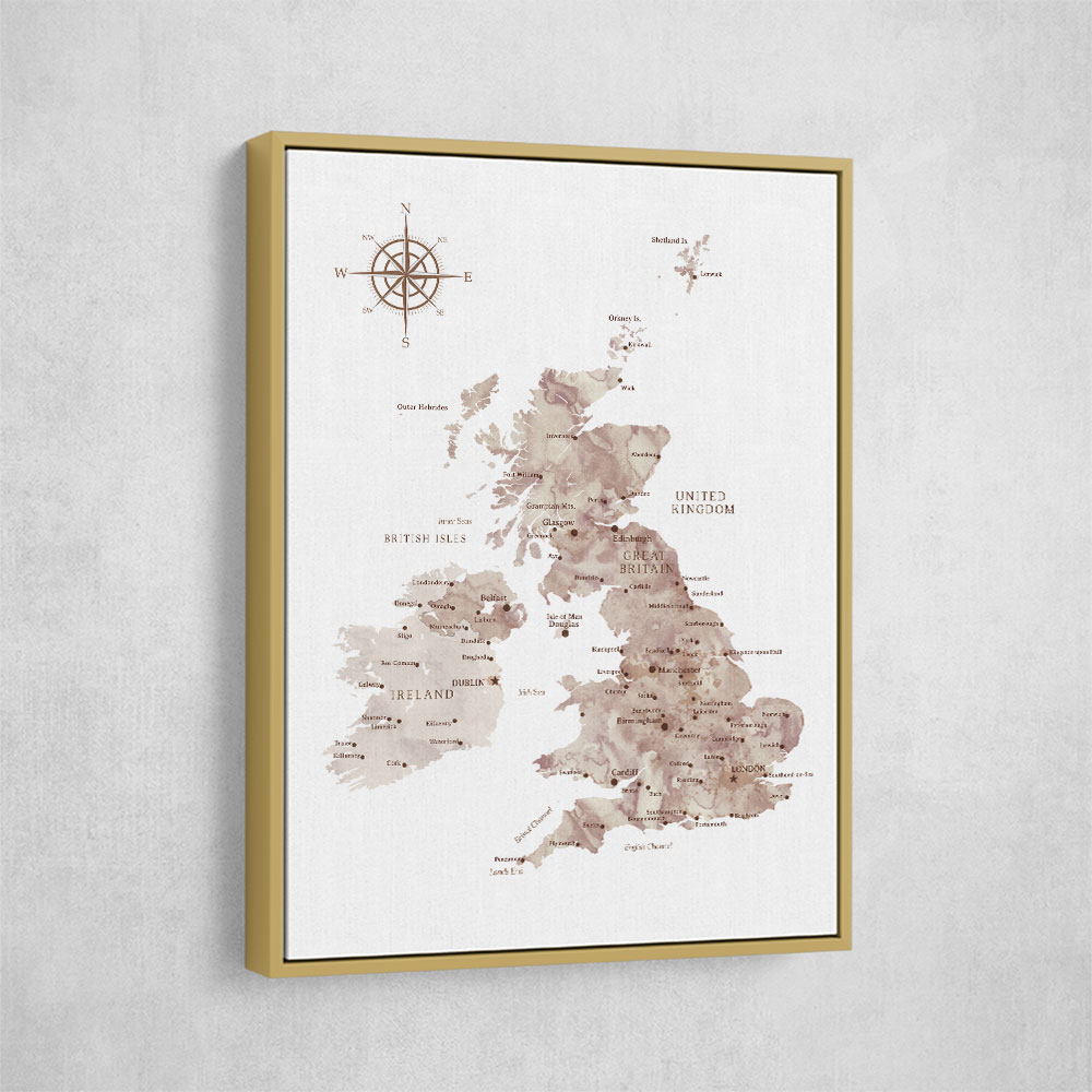 Taupe map of the United Kingdom